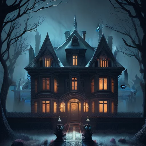 4152188621-a manor in lovecraft style digital painting, concept art horror epic, art by artgerm Ilya Kuvshinov, in the style of Artstation,.webp